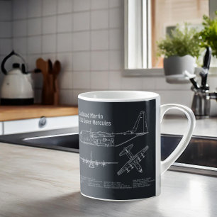 Caneca De Café C-130 Hércules - Planos de bordo PD