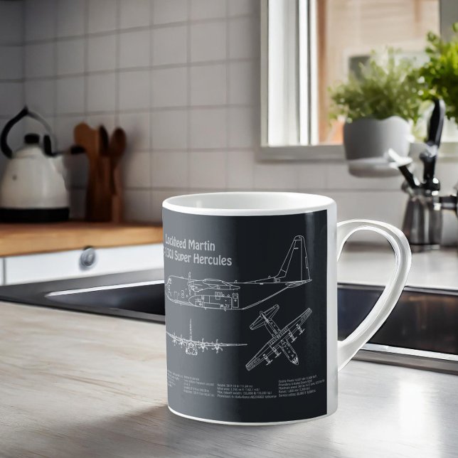 Caneca De Café C-130 Hércules - Planos de bordo PD (Criador carregado)