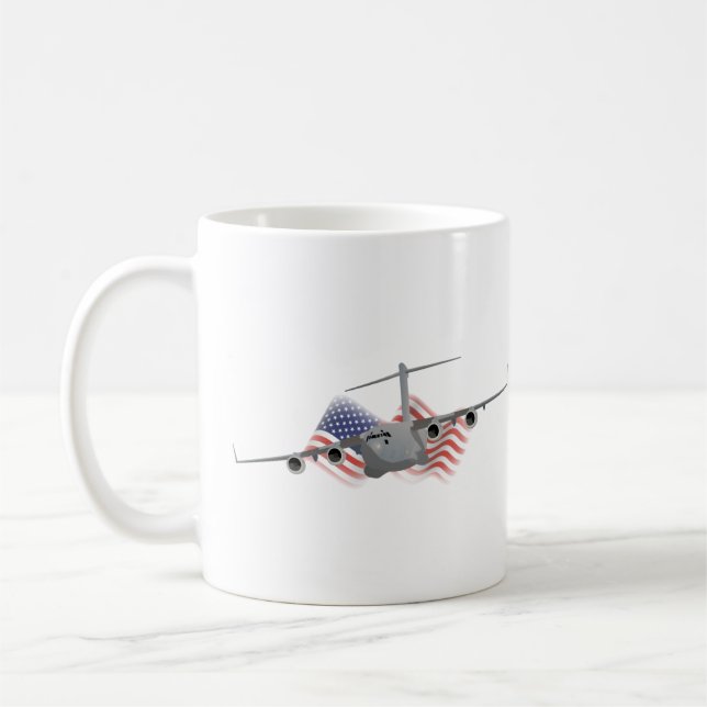 Caneca De Café C-17 Avião da Força Aérea dos EUA (Esquerda)