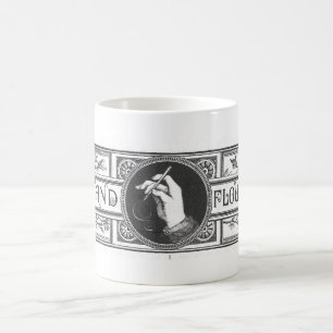 Caneca De Café c.1880s VINTAGEM DE CANETA! VELHO! QUAINT!