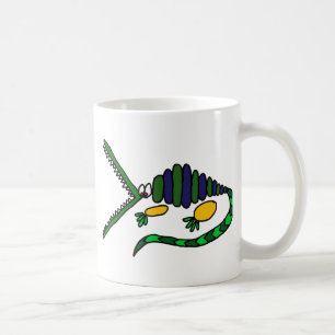 Caneca De Café C.A. arte Funky do crocodilo
