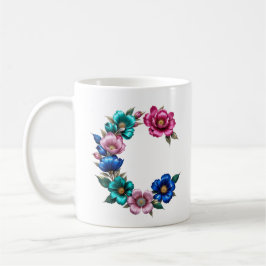 Caneca De Café C Café Mug - Design floral para doação