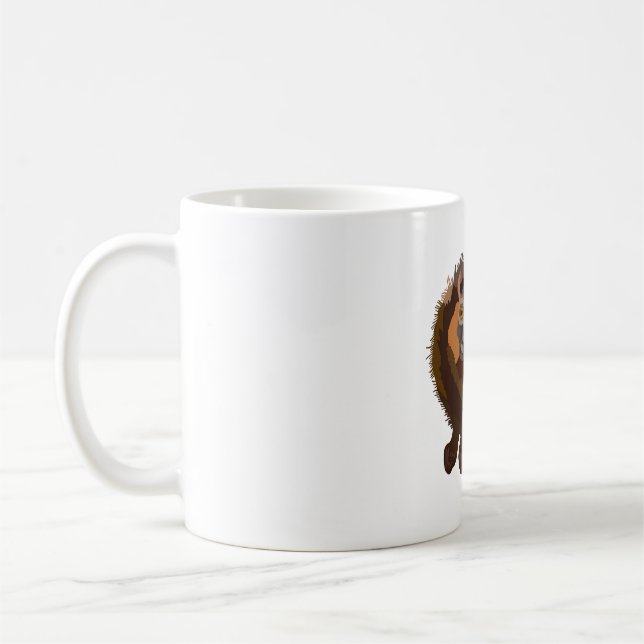 Caneca De Café C é para Collared Brown Lemur (Esquerda)