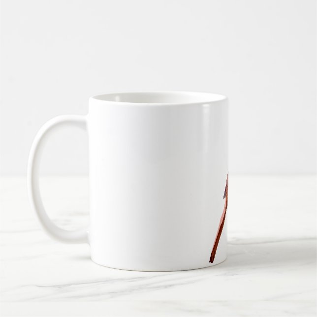 Caneca De Café C é para Pássaro Cardinal (Esquerda)