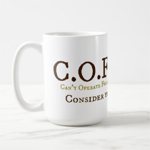 CANECA DE CAFÉ C.O.F.F.E.E.