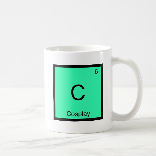 Caneca De Café C - Símbolo do Elemento Químico Cosplay Camiseta (Direita)