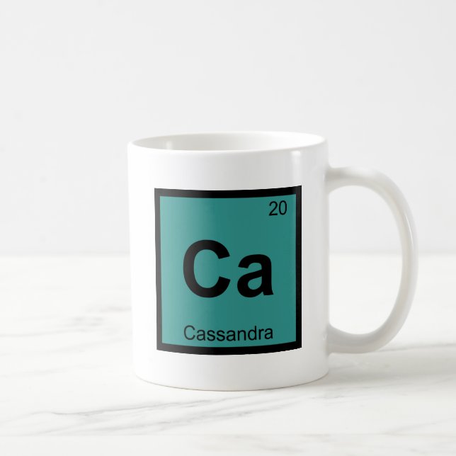Caneca De Café Ca - Tabela Periódica da Química Grega Cassandra (Direita)