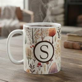 Caneca De Café Cabana Aconchegante Florestal com Monograma