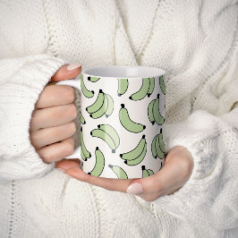 Caneca De Café Cabana de Banana Verde Tropical Divertida