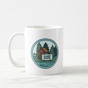Caneca De Café Cabana de campo de verão juvenil com sinal person