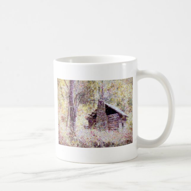 Caneca De Café Cabana rústica de madeira velha (Direita)