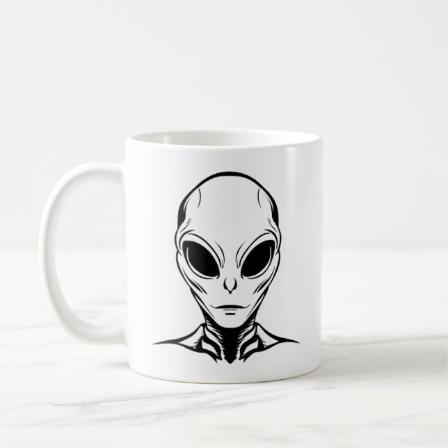 Caneca De Café Cabeça Alien (Esquerda)