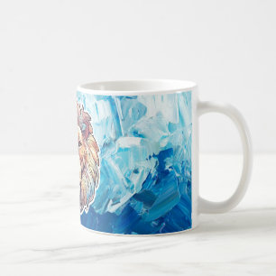 Caneca De Café Cabeça de abstrato azul