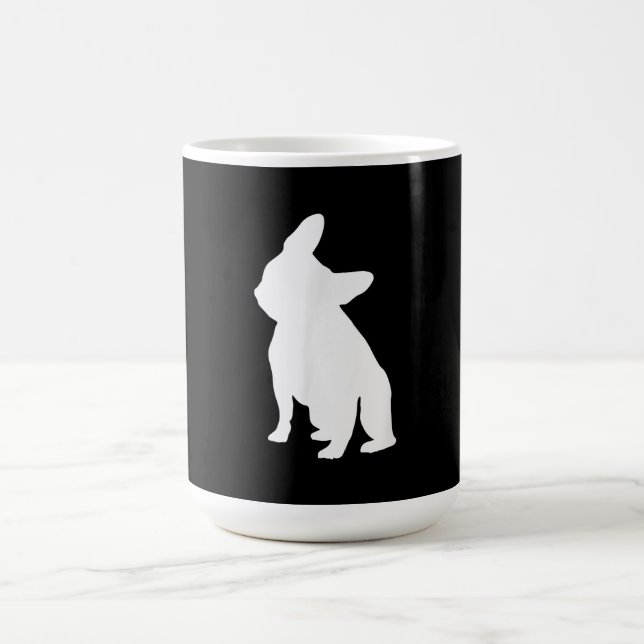 Caneca De Café Cabeça de Bulldog Francesa, Roupa de Inclinação, C (Centro)