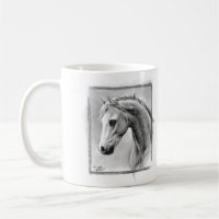 Cabeça de cavalo Desenho de carvão de equinos