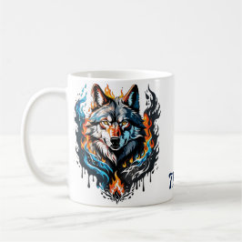 Caneca De Café Cabeça de lobo majestoso
