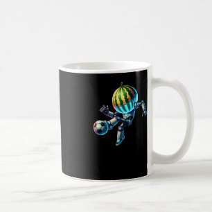 Caneca De Café Cabeça de Melancia de Robô Futebol Driblando Chute