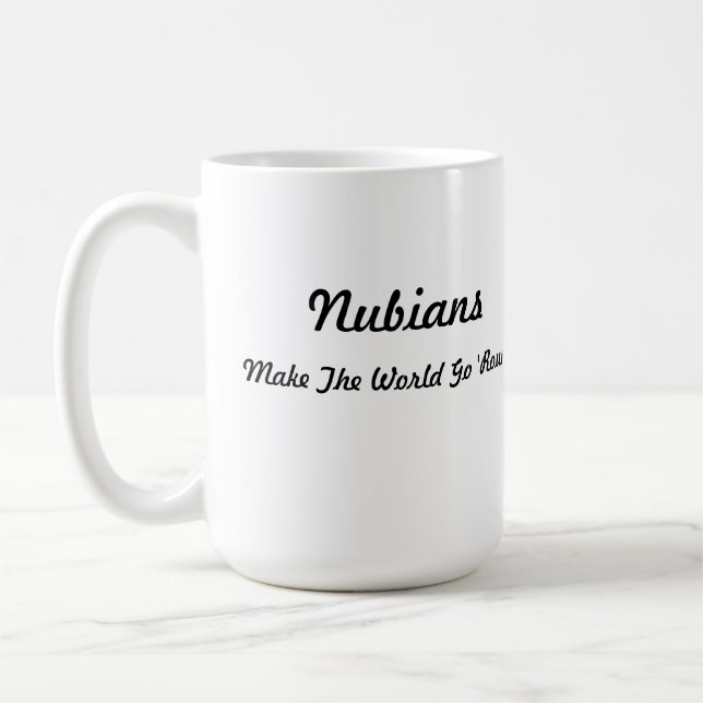 Caneca De Café Cabeça de Nubian no coração (Esquerda)