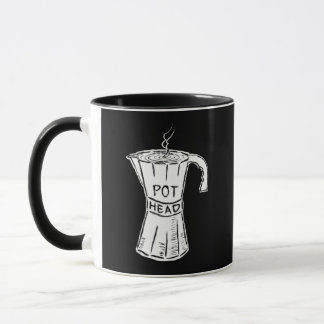 Caneca de Café Cabeça de Panela Preta