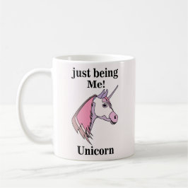Caneca De Café Cabeça de Unicórnio Rosa Roxo
