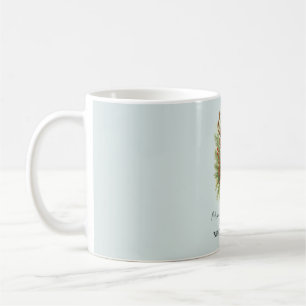 Caneca De Café Cabeça de Veado Rústico da Floresta com Folhagem d