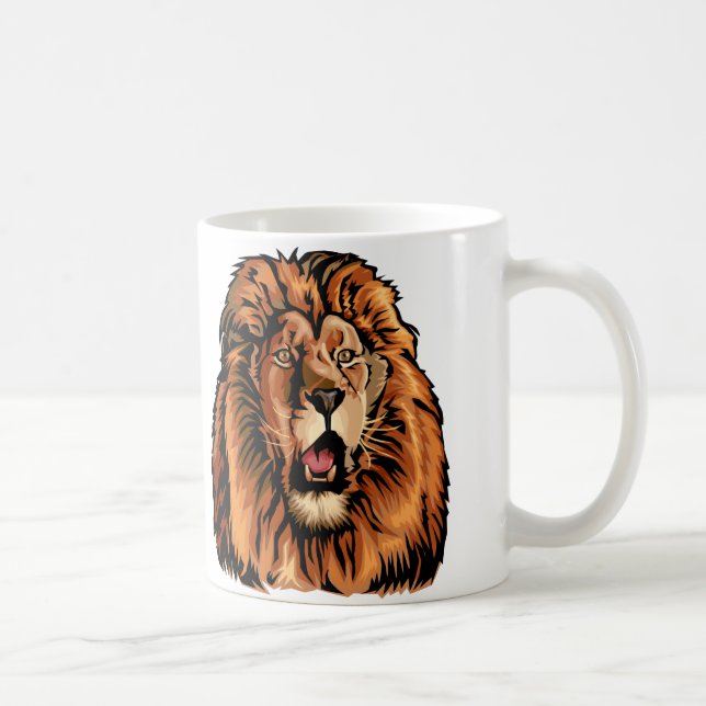 Caneca De Café cabeça do leão (Direita)