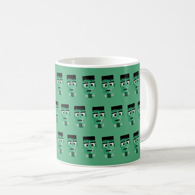 Caneca De Café Cabeça do Monstro de Frankenstein (Frente Esquerda)