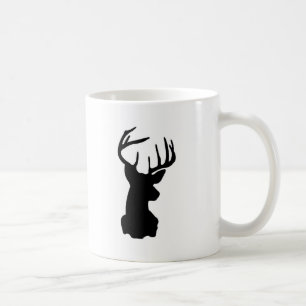 Caneca De Café Cabeça preta & branca do veado