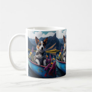 Caneca De Café Cabeçalho Azul em um Paddle: Uma Aventura Cênica