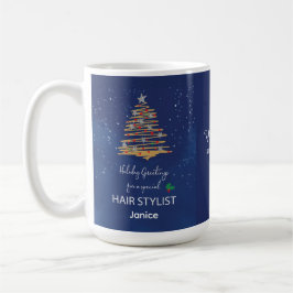 Caneca De Café Cabeleireiro Agradece Natal Faz Temporada Brilhant