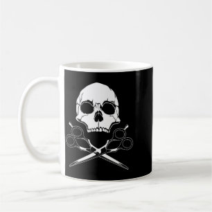 Caneca De Café Cabeleireiro Caveira _ Beleza do Cabelo BonitoGove