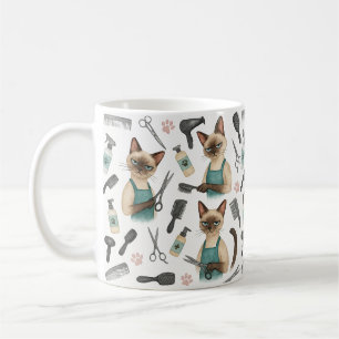 Caneca De Café Cabeleireiro de Gatos - Tosa de Animais para Amant