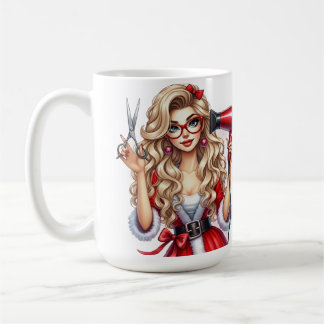 Caneca De Café Cabeleireiro de Natal Personalizado