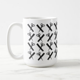 Caneca De Café Cabeleireiro Tesoura Pente Salão 