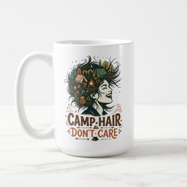 Caneca De Café Cabelo de Acampamento Não Liga (Esquerda)