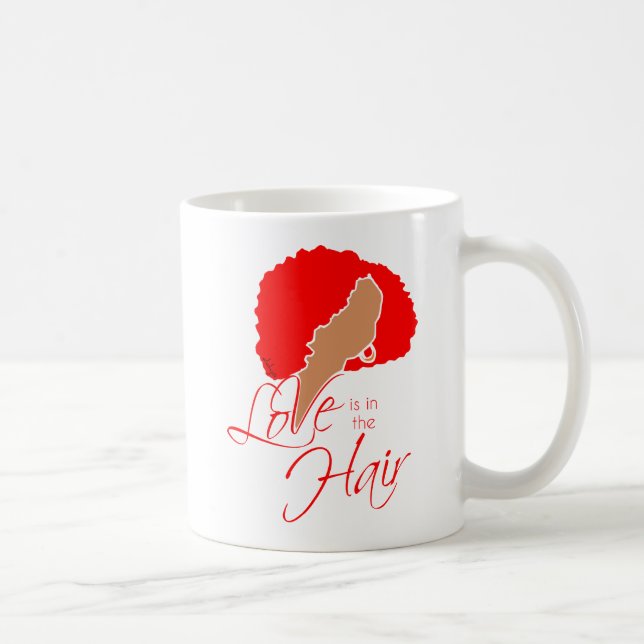 Caneca De Café Cabelo Negro Natural | O amor está no cabelo (Direita)