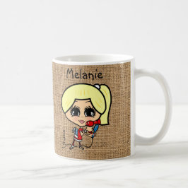 Caneca De Café Cabelo personalizado - loura de caricatura de mug
