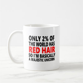 Caneca De Café Cabelo vermelho engraçado