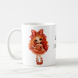 Caneca De Café "Cabelo vermelho, grandes sonhos, glamour sem fim.