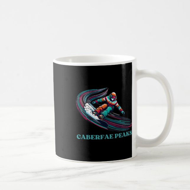 Caneca De Café Caberfae Peaks Michigan Snowboard (Direita)
