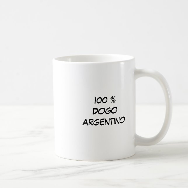 Caneca De Café Cabeza, 100% DogoArgentino (Direita)