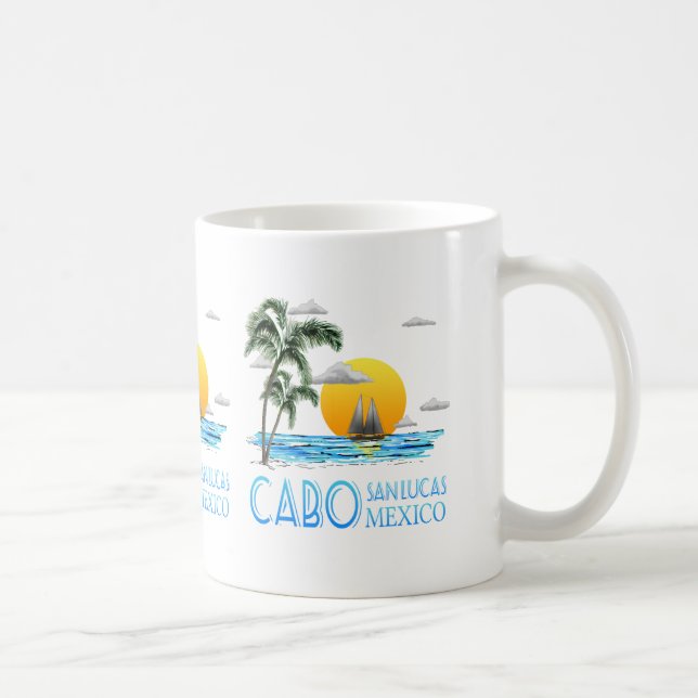 Caneca De Café Cabo de navegação tropical San Lucas México (Direita)