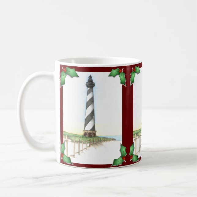 Caneca De Café Cabo Hatteras Lighthouse Natal (Esquerda)
