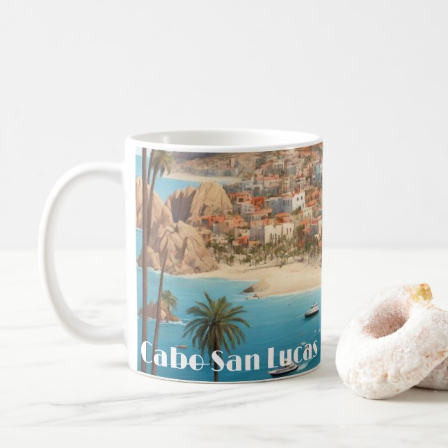 Caneca De Café Cabo San Lucas Mexico Beach Ocean Trip (Com Donut)