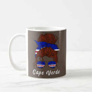 Caneca De Café Cabo Verde Rapariga Bandana Mensagem Bun Cabo