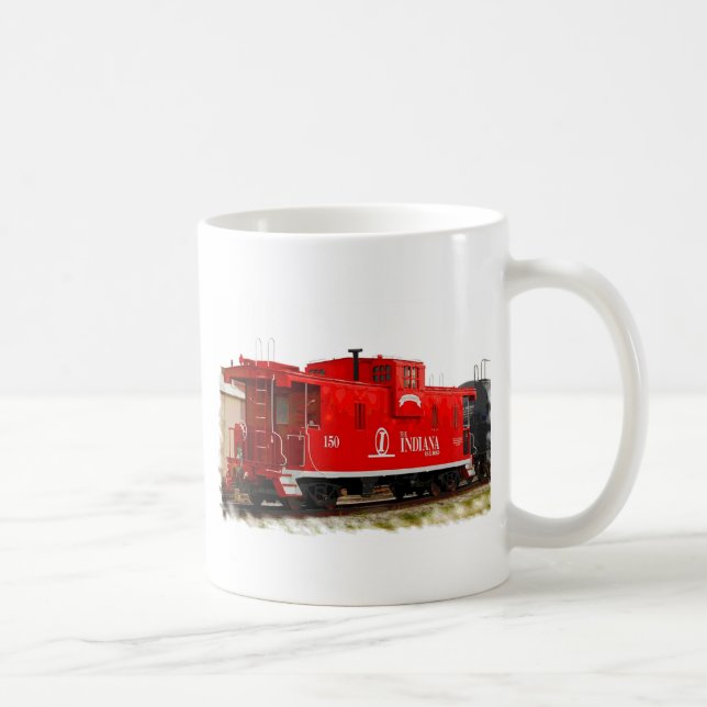 Caneca De Café Caboose vermelho brilhante (Direita)
