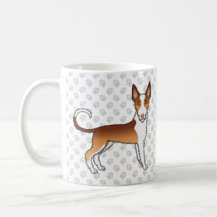 Caneca De Café Cabos Vermelhos E Brancos Levavam Cachorros E Pata