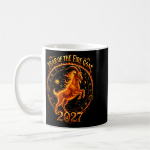 Caneca De Café Cabra de Fogo 2027 Zodíaco Lunar Carneiro Ano Novo