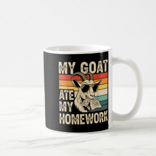 Caneca De Café Cabra Engraçada Comeu o Dever de Casa Animal de Fa