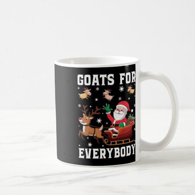 Caneca De Café Cabra Engraçada De Natal Para Todos (Direita)
